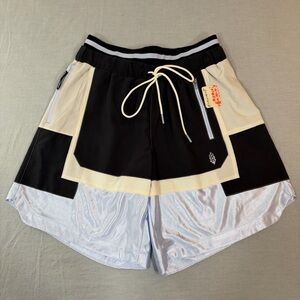 FP Movement by Free People Blue and Cream Athletic Shorts